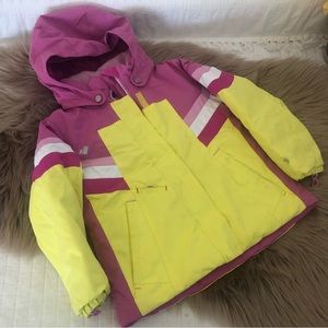 Obermeyer ski jacket, yellow/pink, Great condition
